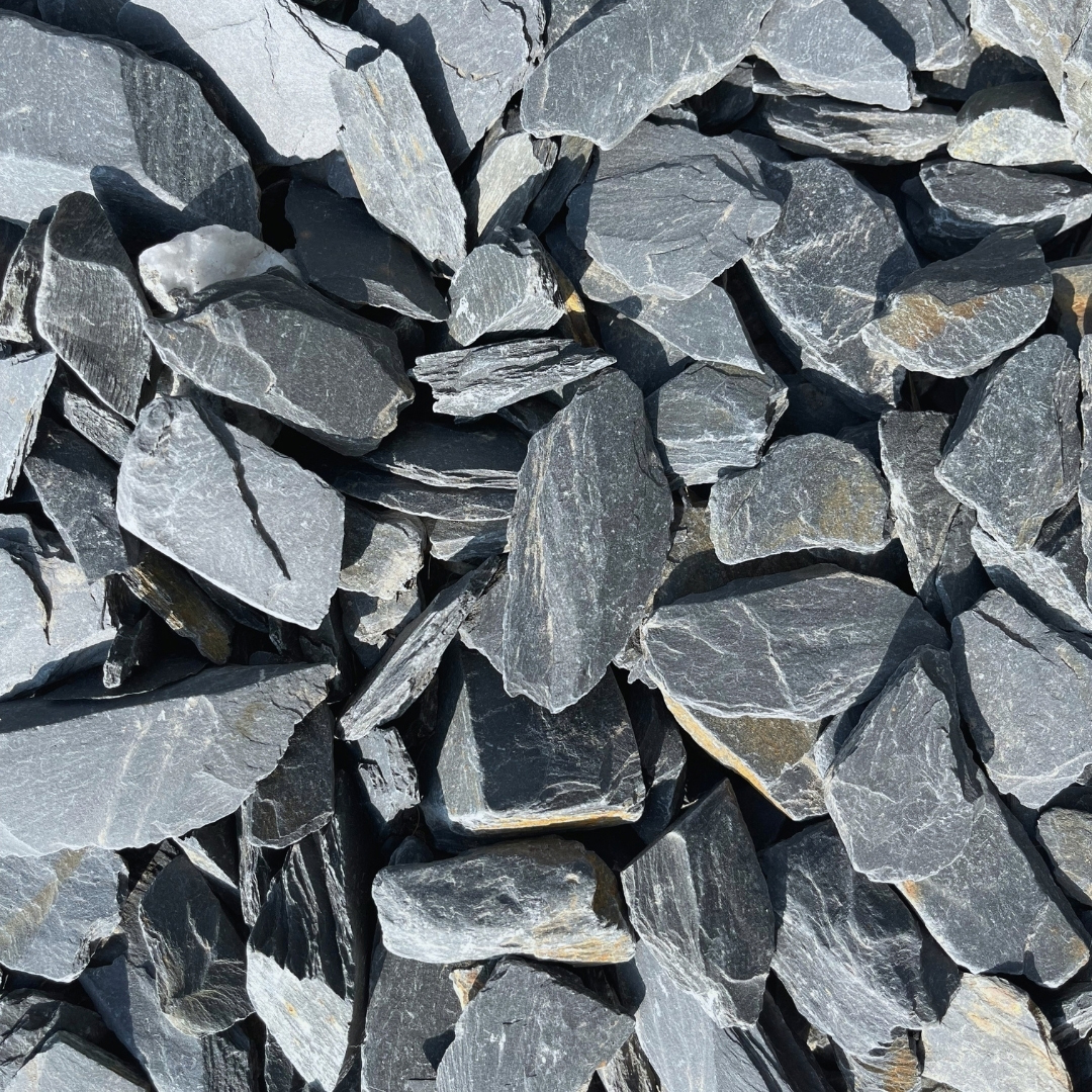 Blue slate shop chippings 40mm b&q