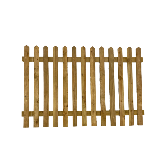 Picket Fence Panels Pointed Top Green Treated