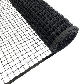 Plastic Mesh Fencing | 20mm Holes | Black | Roll