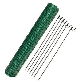 Bright green temporary barrier fencing mesh for allotments, gardens, event fencing, cordoning off areas and more - product image