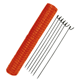 Orange safety barrier mesh for cordoning off construction sites, events and unsafe areas - product image