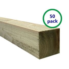 Suregreen Square Fence Post, 2.4m, Green Treated, 50 Pack