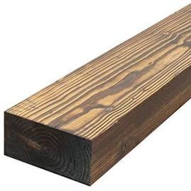 Charred brushwood railway sleeper
