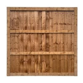 6 foot brown framed standard closeboard fence panel 