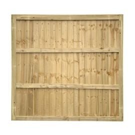 Green treated closeboard panel 6 foot (framed) 