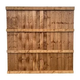 Closeboard Fence Panels, Brown Treated, Hand-Made in the UK by Suregreen Ltd, High-Quality Fencing