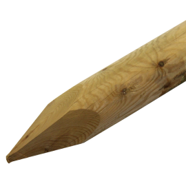 Suregreen | Machine-Round Fence Post | 1.8m x 75mm | Chamfered Top | UC3 Green Treated