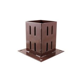 Timco | Bolt Down Fence Post Shoe | Quick Fit | 75mm | Oxide Red | Easy Installation