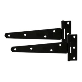 Light Tee Gate Hinge | 200mm | Pair | Epoxy Black | Timco