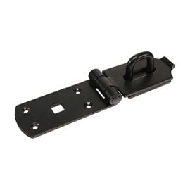 Timco | Heavy Secure Bolt On Hasp & Staple | 200m | Epoxy Black | Fixings Included