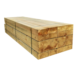 Pallet of Large Green Treated Railway Sleepers (x20) | 2.4m x 240mm x 120mm