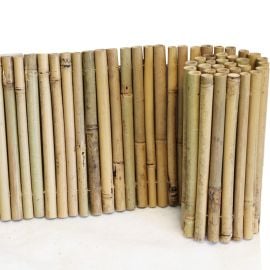 Bamboo lawn edging used to define garden borders and provide an attractive garden feature - product image