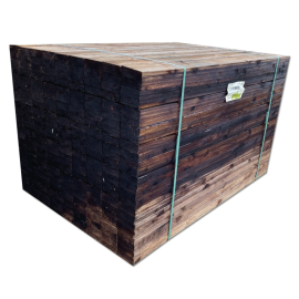 Pallet of brown fence boards