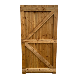 Suregreen | 6ft x 3ft Closeboard Fencing Gate | Brown Treated | Feather Edge