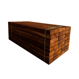 Suregreen | Brown Treated Large Railway Sleepers (x20) | 2.4m x 240mm x 120mm | Softwood | UC3