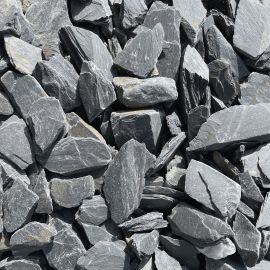 Charcoal Black Slate Chippings | 40mm | 850kg | Bulk Bag