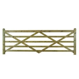 Suregreen | Universal 5 Bar Field Gate | 1.2m x 3.0m | Green Pressure Treated 