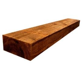 Large Brown Treated Railway Sleeper | 2.4m x 240mm x 120mm singular