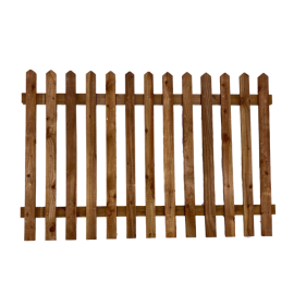 Picket Fence Panels Pointed Top | 3ft or 4ft x 6ft Brown Treated