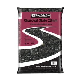 Charcoal Slate Chippings | 20mm | 20kg | Welsh Slate | Low maintenance | Flat/Angular Shape