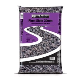 Plum Slate Chippings | 20mm | 20kg | Welsh Slate | Low maintenance | Flat/Angular Shape