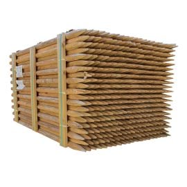 Suregreen | Machine-Round Fence Posts | 2.4m x 50mm | x300 Pack | Chamfered Top | UC3 Green Treated