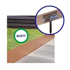 Rite Edge Aluminium Lawn Edging| Rusty | 2.4m x 15cm | 10 Pack | 6063 T-6 Hardness