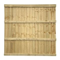 6 foot green treated fence panels closeboard back view 