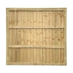 Green treated closeboard panel 6 foot (framed)