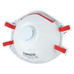 Timco| FFP3 Moulded Masks with Valve| 3 Pack | 360 Degree Full Face Band | Adjustable Latex Free Elasticated Straps