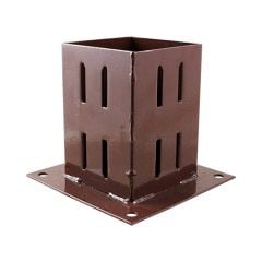 Bolt Down Fence Post Shoes | Quick Fit | Oxide Red | Timco