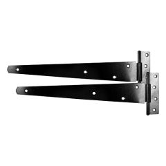 Medium Tee Gate Hinge | 300mm | Pair | Epoxy Black | Timco
