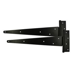 Strong Tee Gate Hinge | 450mm | Pair | Epoxy Black | Timco