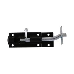 Timco | Necked Tower Bolt | 150mm | Epoxy Black | Bolt Throw 40mm | Fixings Included