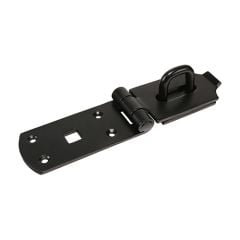 Timco | Heavy Secure Bolt On Hasp & Staple | 200m | Epoxy Black | Fixings Included