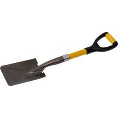 Roughneck | Micro Shovel | Square Point | Yellow | 14 Gauge Steel Blade | Length of  685mm