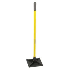 Roughneck | 10" X 10" Tamper | 42 Fibreglass Handle | Cast Iron Head | Solid Fibreglass Core
