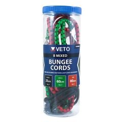 Timco Mixed Bungee Cords 8pack 