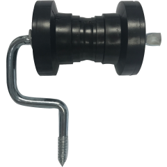 Electric fencing corner post insulator for polytape