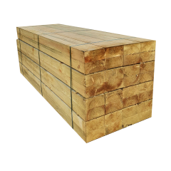 Pallet of Green Treated Railway Sleepers (x60) | 1.2m x 200mm x 100mm