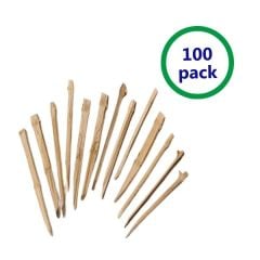 Pack of 100 bamboo pegs from Suregreen 