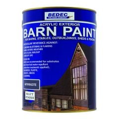 Bedec| Barn Paint | Matt | Anthracite | 5L | Easy to Apply | Long lasting finish | Coverage 13-15sq metre