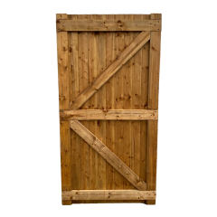 Suregreen | 6ft x 3ft Closeboard Fencing Gate | Brown Treated | Feather Edge