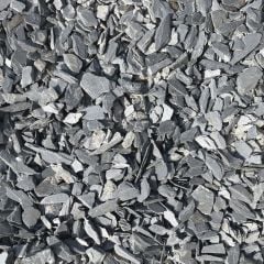Charcoal Black Slate Chippings | 20mm | 850kg | Bulk Bag | Welsh Slate | Coverage of 15m² at 40mm Depth