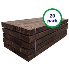 20 pack pallet of charred railway sleepers