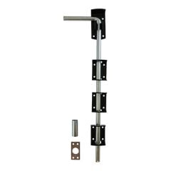 Timco | Garage Drop Down Bolt | 450mm | Black |  Fixings Included | Exteneded bolt length