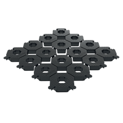 Geocross Roll In Grass and Soil Reinforcement | 1sqm | 580mm x 580mm | Black | UV-Stabilised