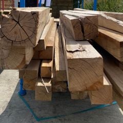 Grade B Oak Square Post | 2.4m | 100mm x 100mm | Rough Sawn | Square Finish