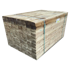 Pallet of green feather edge boards