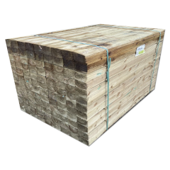 Pallet of green treated feather edge boards
